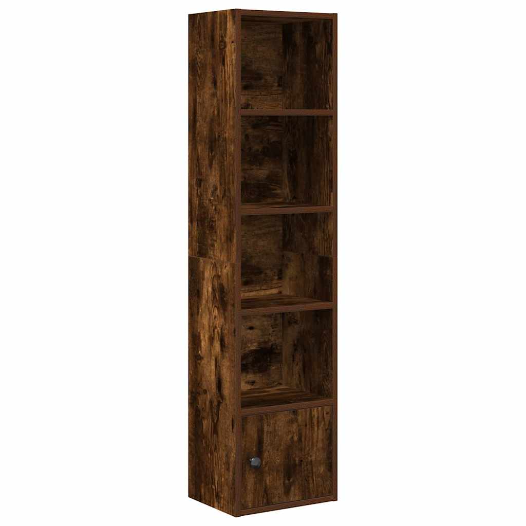 Bibliothèque chêne fumé 31x24x127 cm bois d'ingénierie - XIOS