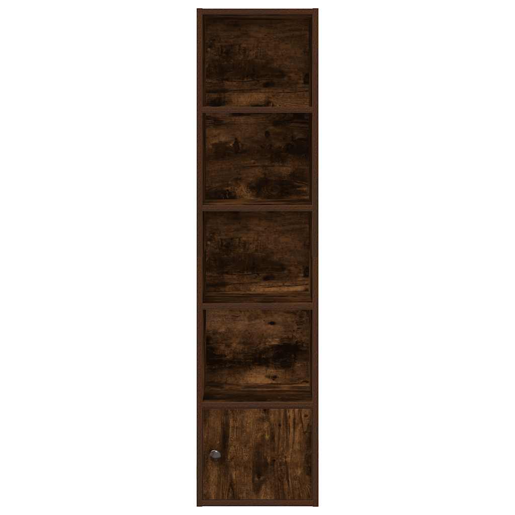 Bibliothèque chêne fumé 31x24x127 cm bois d'ingénierie - XIOS