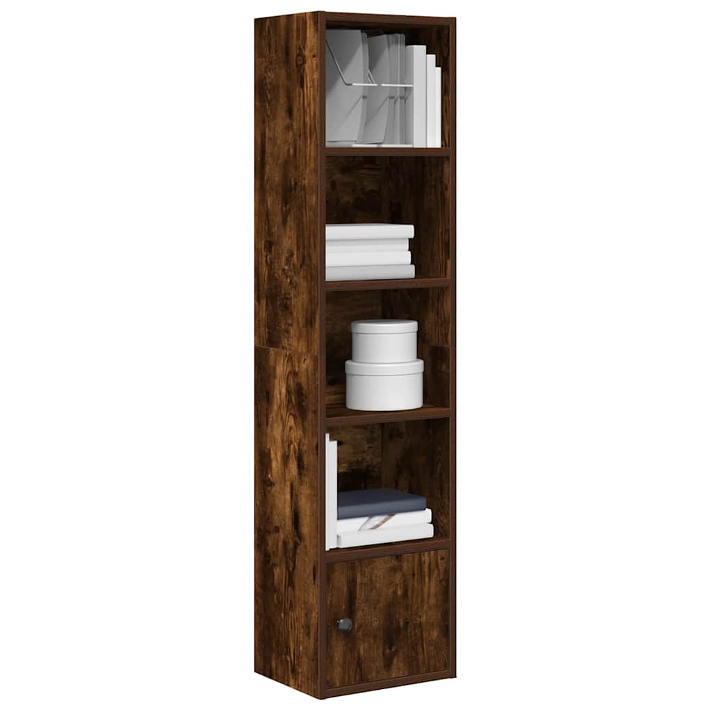 Bibliothèque chêne fumé 31x24x127 cm bois d'ingénierie - XIOS