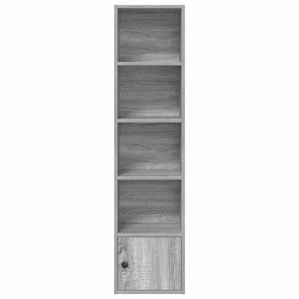 Bibliothèque sonoma gris 31x24x127 cm bois d'ingénierie - XIOS
