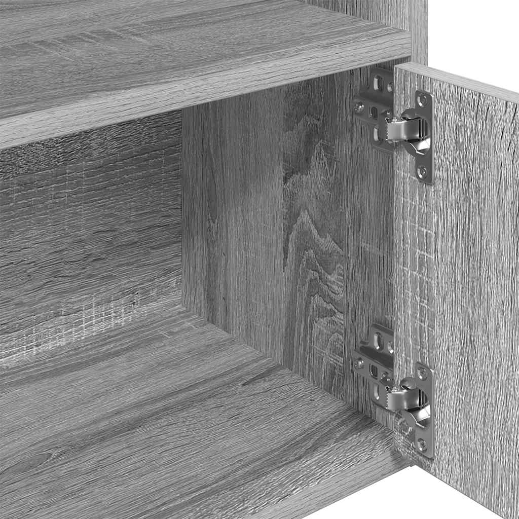 Bibliothèque sonoma gris 31x24x127 cm bois d'ingénierie - XIOS