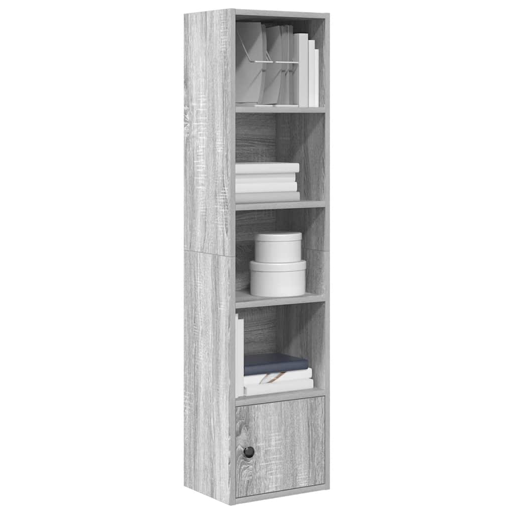 Bibliothèque sonoma gris 31x24x127 cm bois d'ingénierie - XIOS
