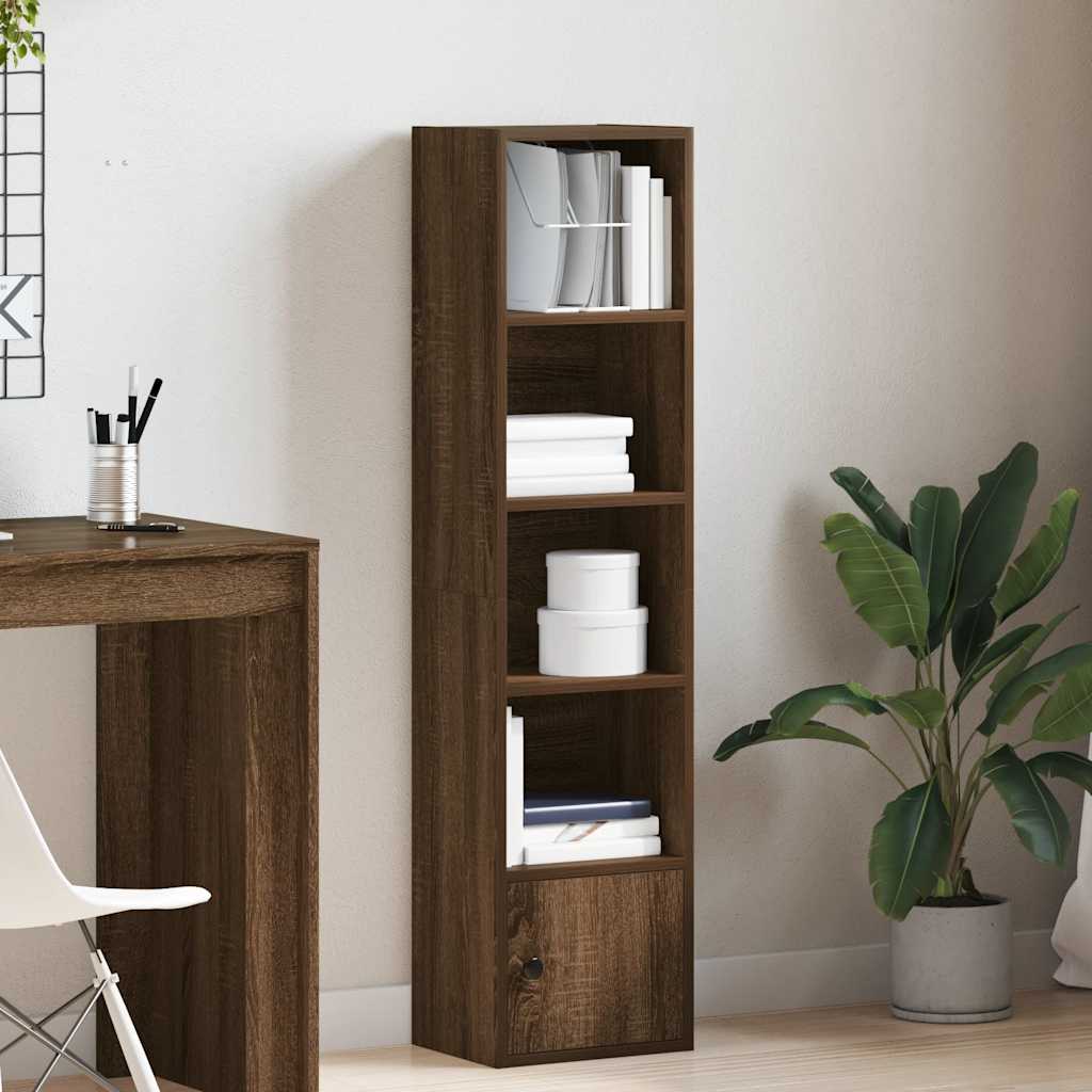 Bibliothèque chêne marron 31x24x127 cm bois d'ingénierie - XIOS