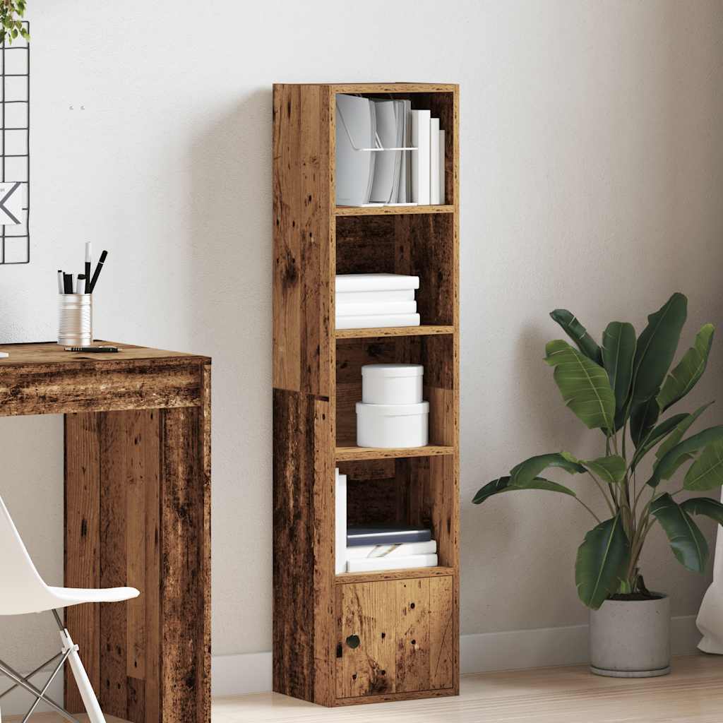 Bibliothèque vieux bois 31x24x127 cm bois d'ingénierie - XIOS
