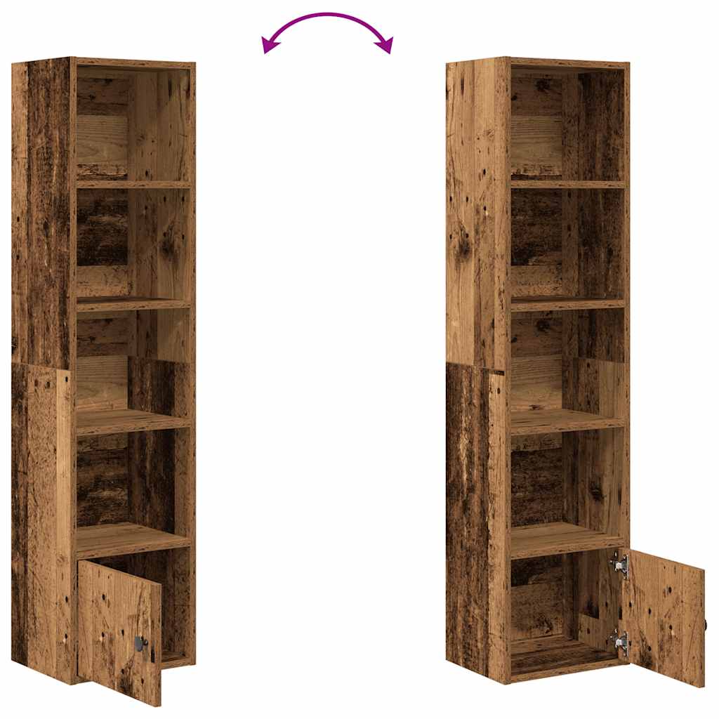 Bibliothèque vieux bois 31x24x127 cm bois d'ingénierie - XIOS