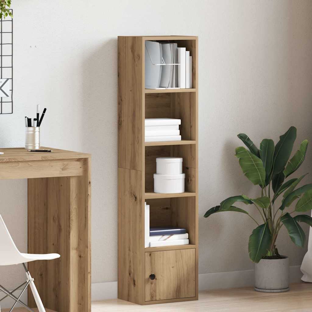 Bibliothèque chêne artisanal 31x24x127 cm bois d'ingénierie - XIOS
