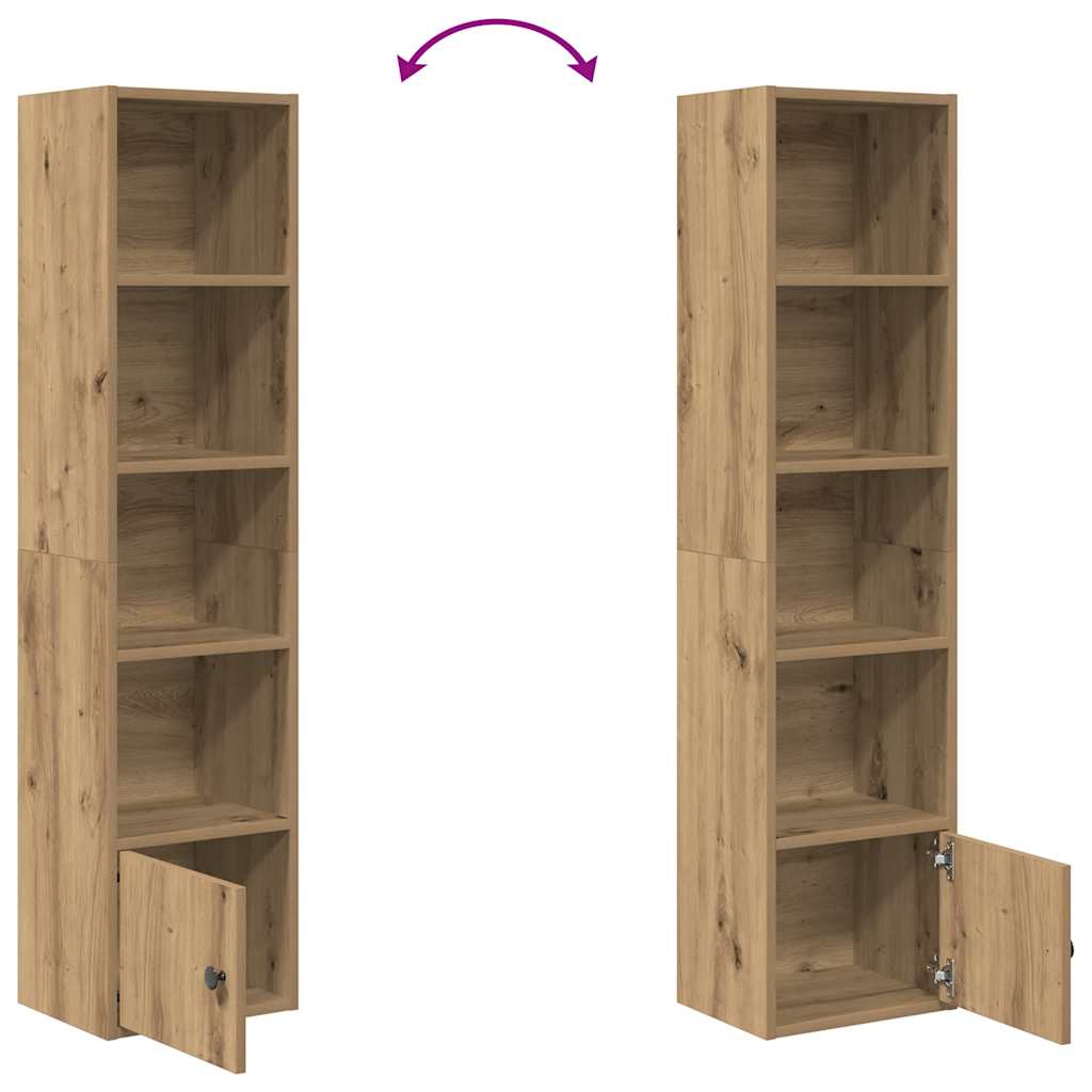 Bibliothèque chêne artisanal 31x24x127 cm bois d'ingénierie - XIOS