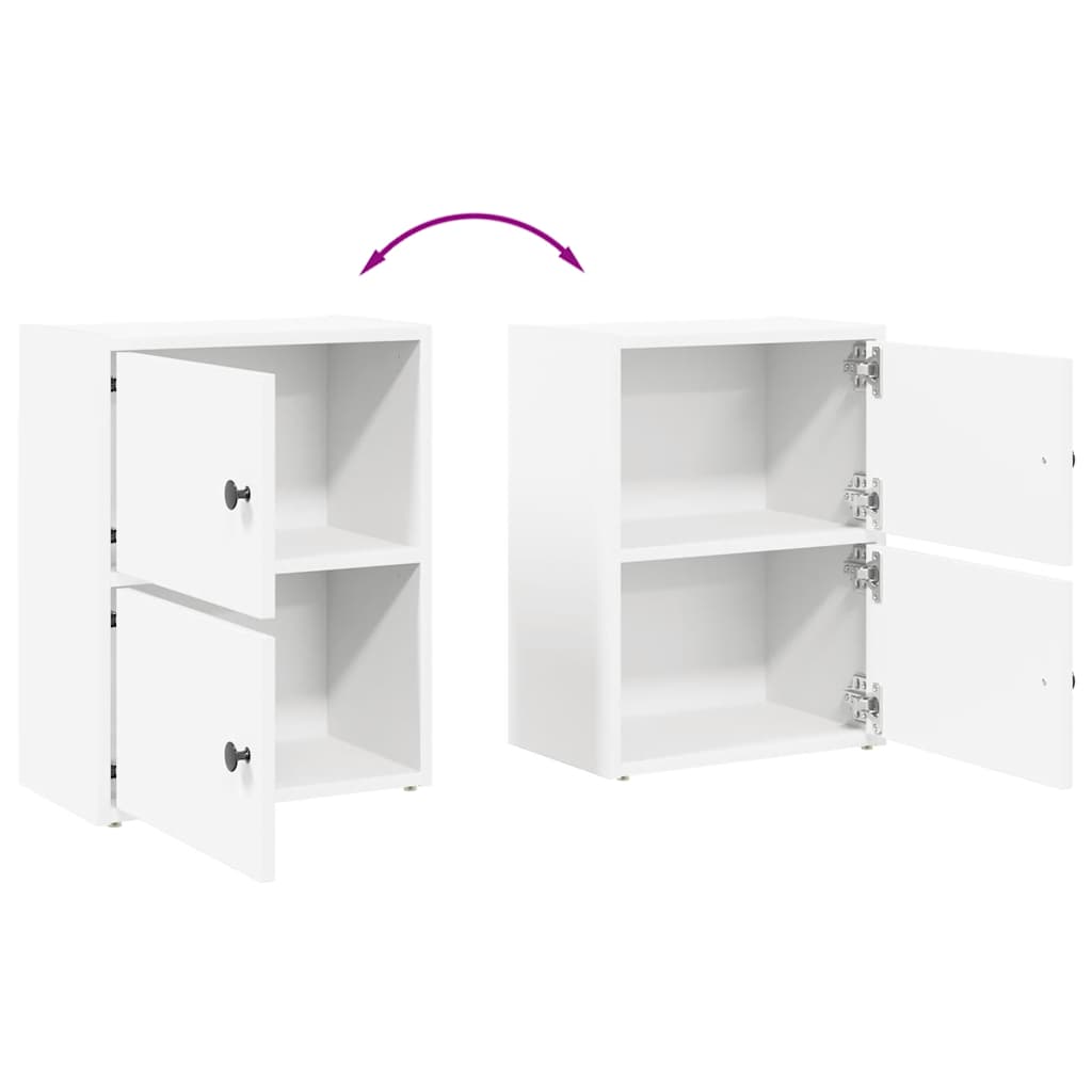 Bibliothèque blanc 40x24x52 cm bois d'ingénierie - XIOS