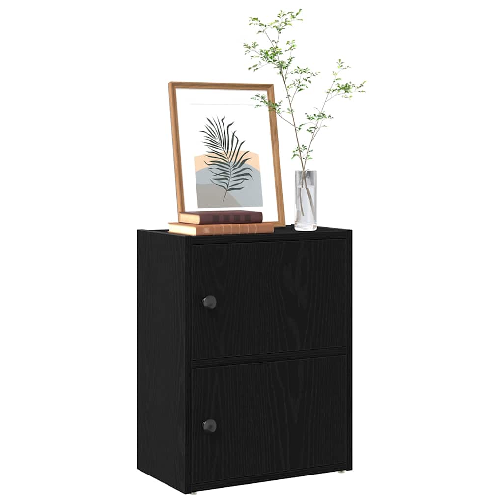 Bibliothèque chêne noir 40x24x52 cm bois d'ingénierie - XIOS