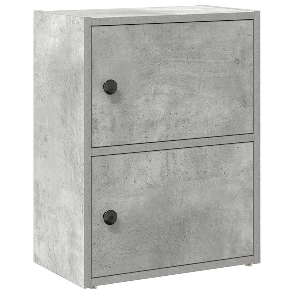Bibliothèque gris béton 40x24x52 cm bois d'ingénierie - XIOS