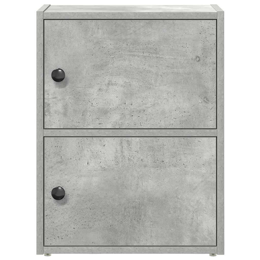 Bibliothèque gris béton 40x24x52 cm bois d'ingénierie - XIOS