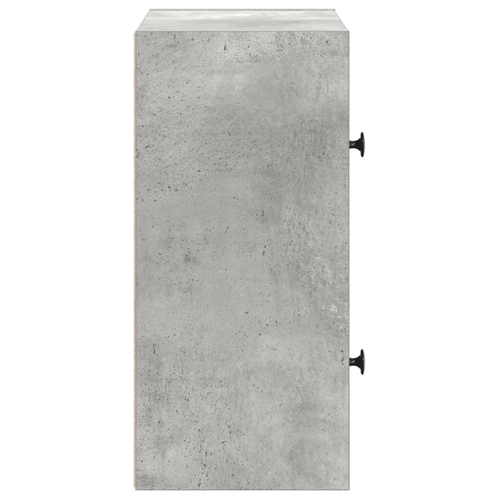 Bibliothèque gris béton 40x24x52 cm bois d'ingénierie - XIOS