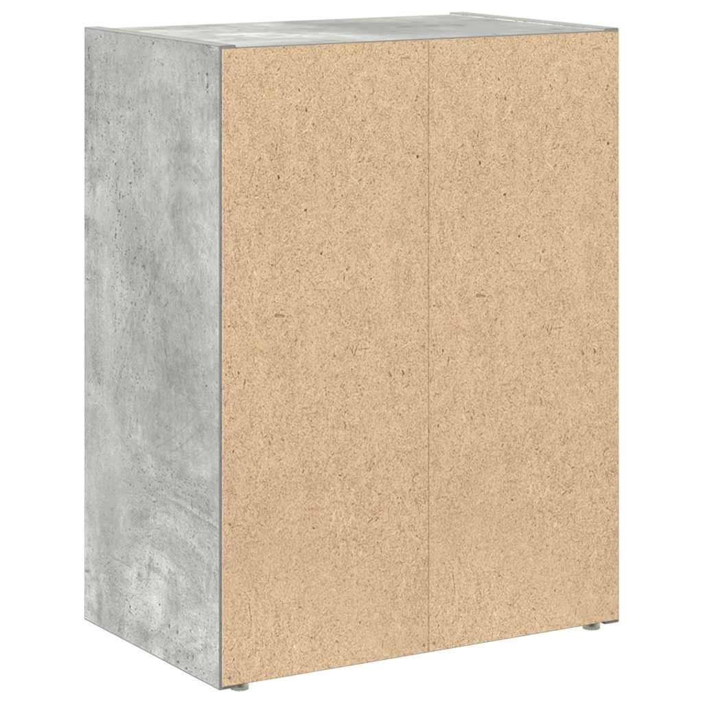 Bibliothèque gris béton 40x24x52 cm bois d'ingénierie - XIOS
