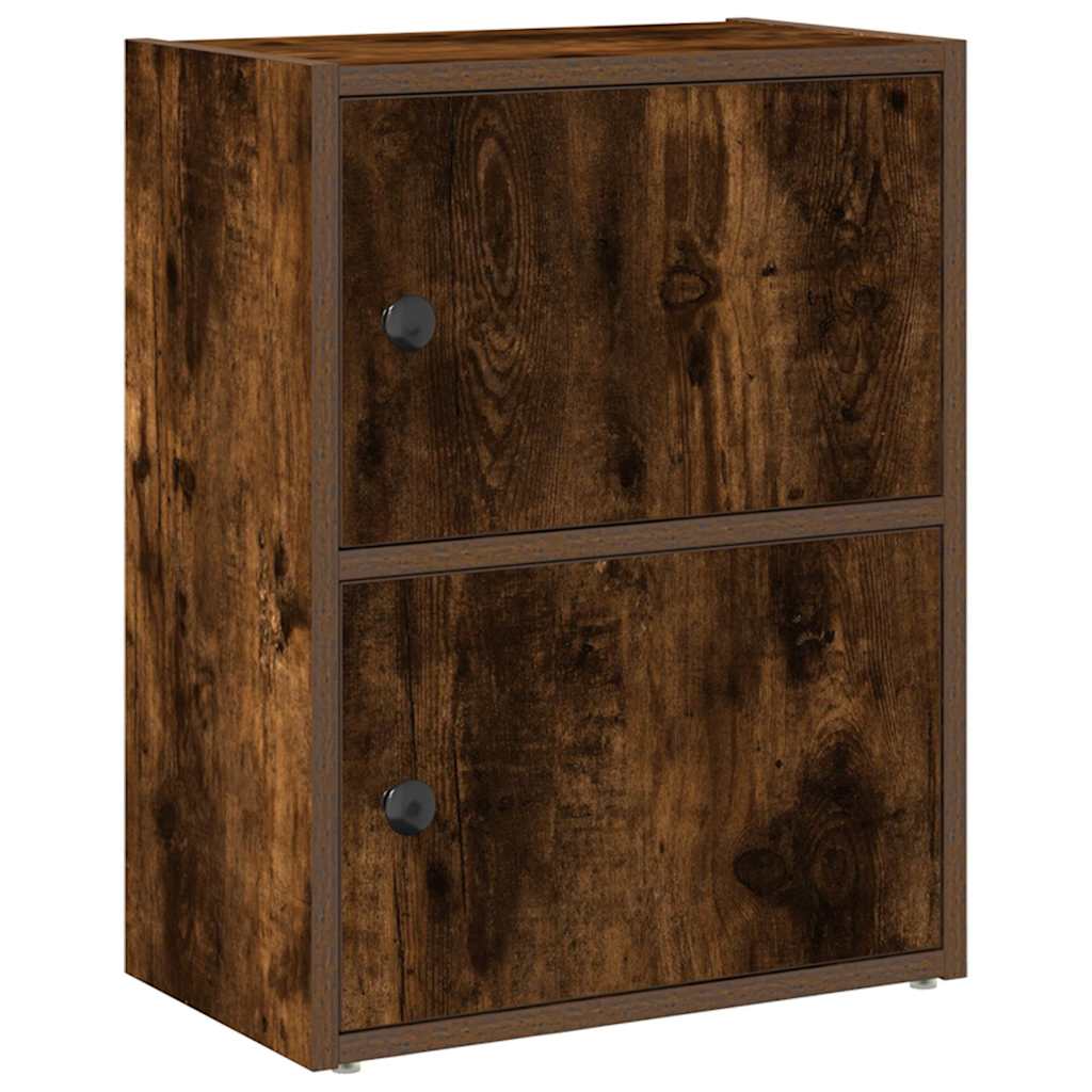 Bibliothèque chêne fumé 40x24x52 cm bois d'ingénierie - XIOS