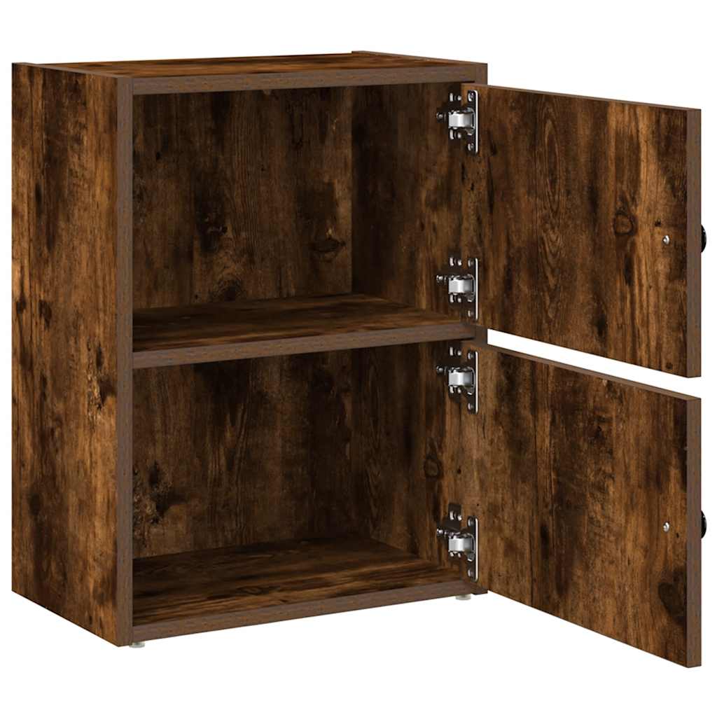 Bibliothèque chêne fumé 40x24x52 cm bois d'ingénierie - XIOS