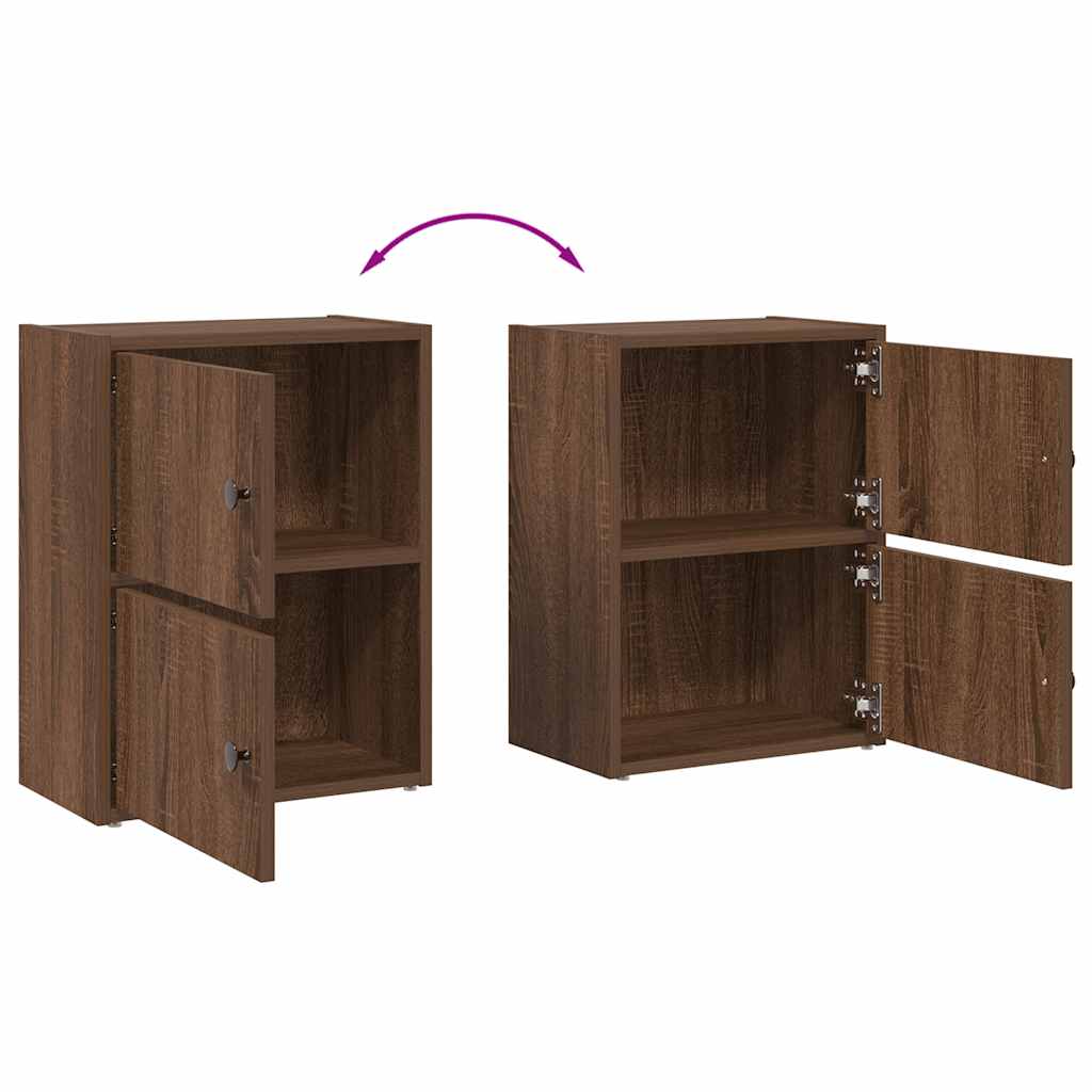 Bibliothèque chêne marron 40x24x52 cm bois d'ingénierie - XIOS