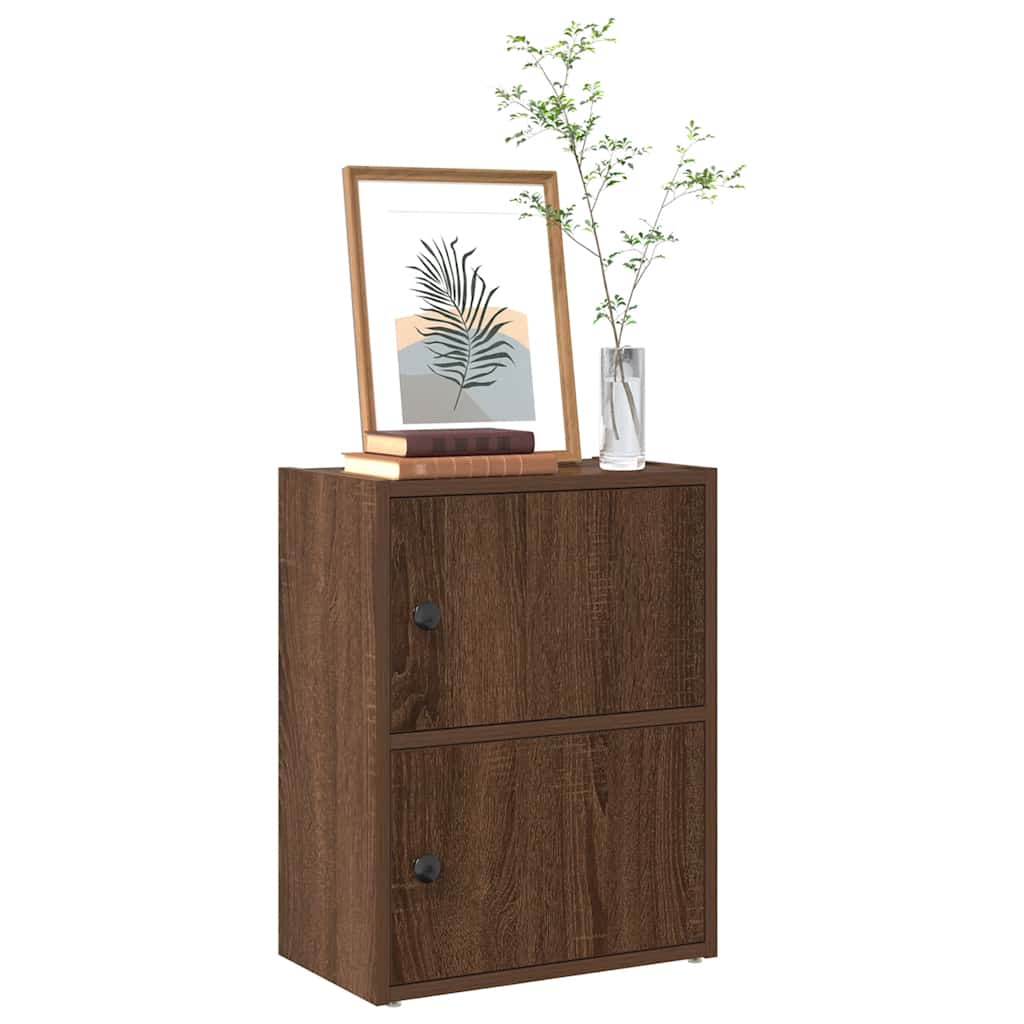 Bibliothèque chêne marron 40x24x52 cm bois d'ingénierie - XIOS