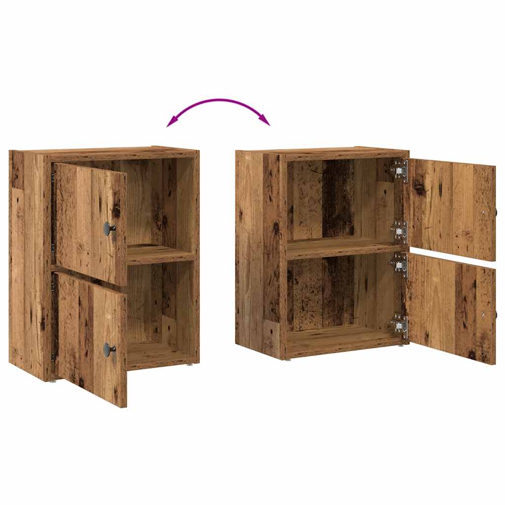 Bibliothèque vieux bois 40x24x52 cm bois d'ingénierie - XIOS