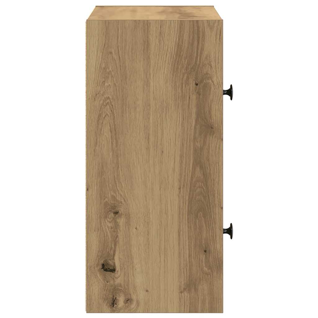 Bibliothèque chêne artisanal 40x24x52 cm bois d'ingénierie - XIOS