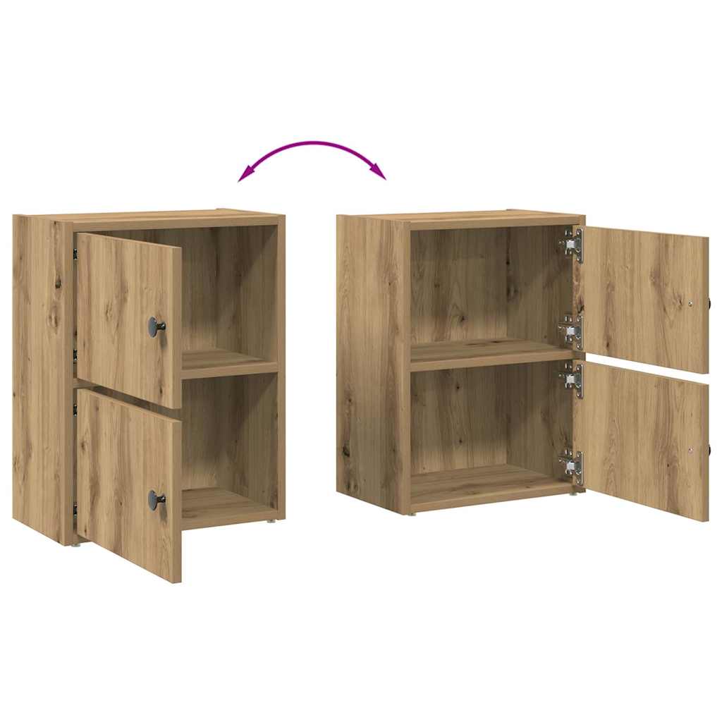 Bibliothèque chêne artisanal 40x24x52 cm bois d'ingénierie - XIOS