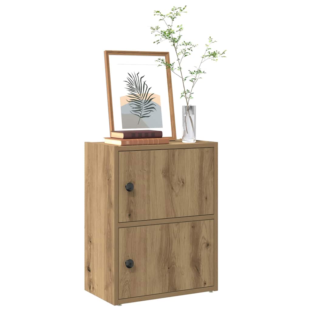 Bibliothèque chêne artisanal 40x24x52 cm bois d'ingénierie - XIOS