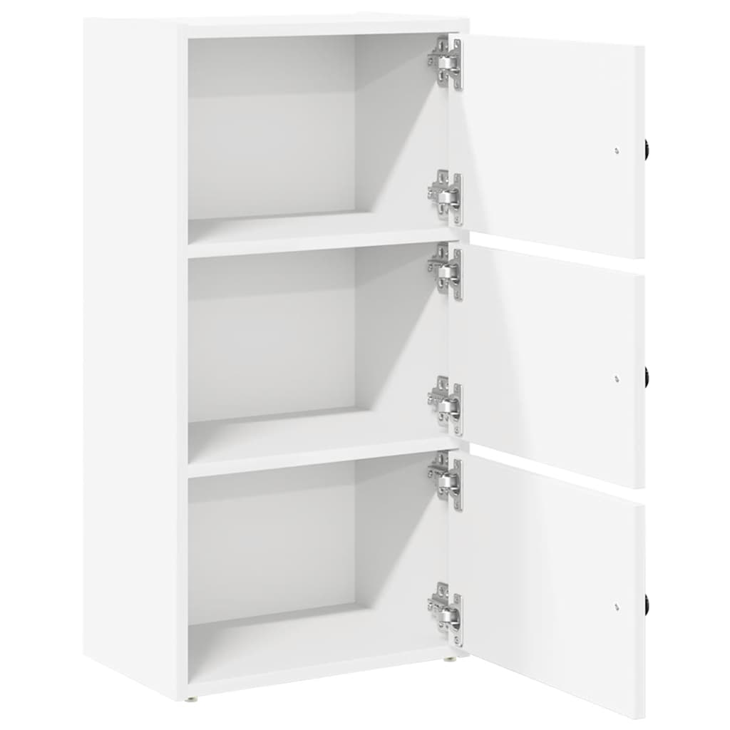 Bibliothèque blanc 40x24x77 cm bois d'ingénierie - XIOS