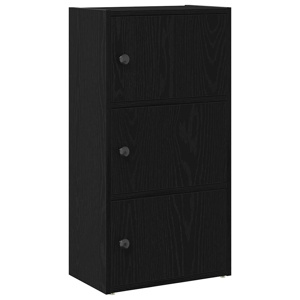 Bibliothèque chêne noir 40x24x77 cm bois d'ingénierie - XIOS