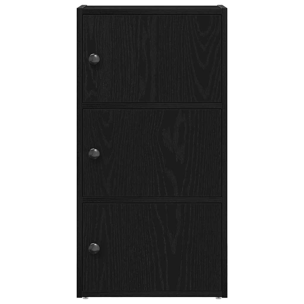 Bibliothèque chêne noir 40x24x77 cm bois d'ingénierie - XIOS