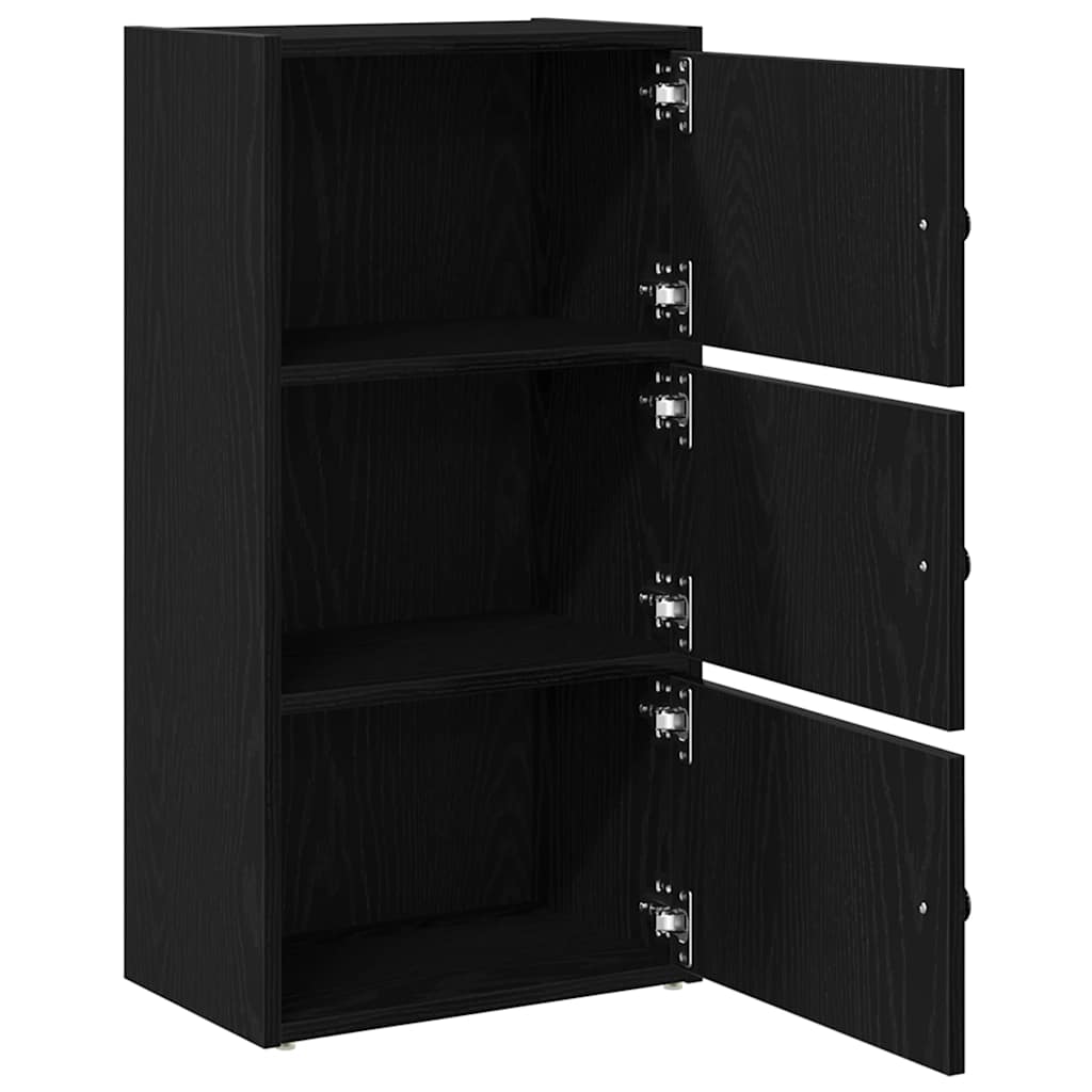 Bibliothèque chêne noir 40x24x77 cm bois d'ingénierie - XIOS