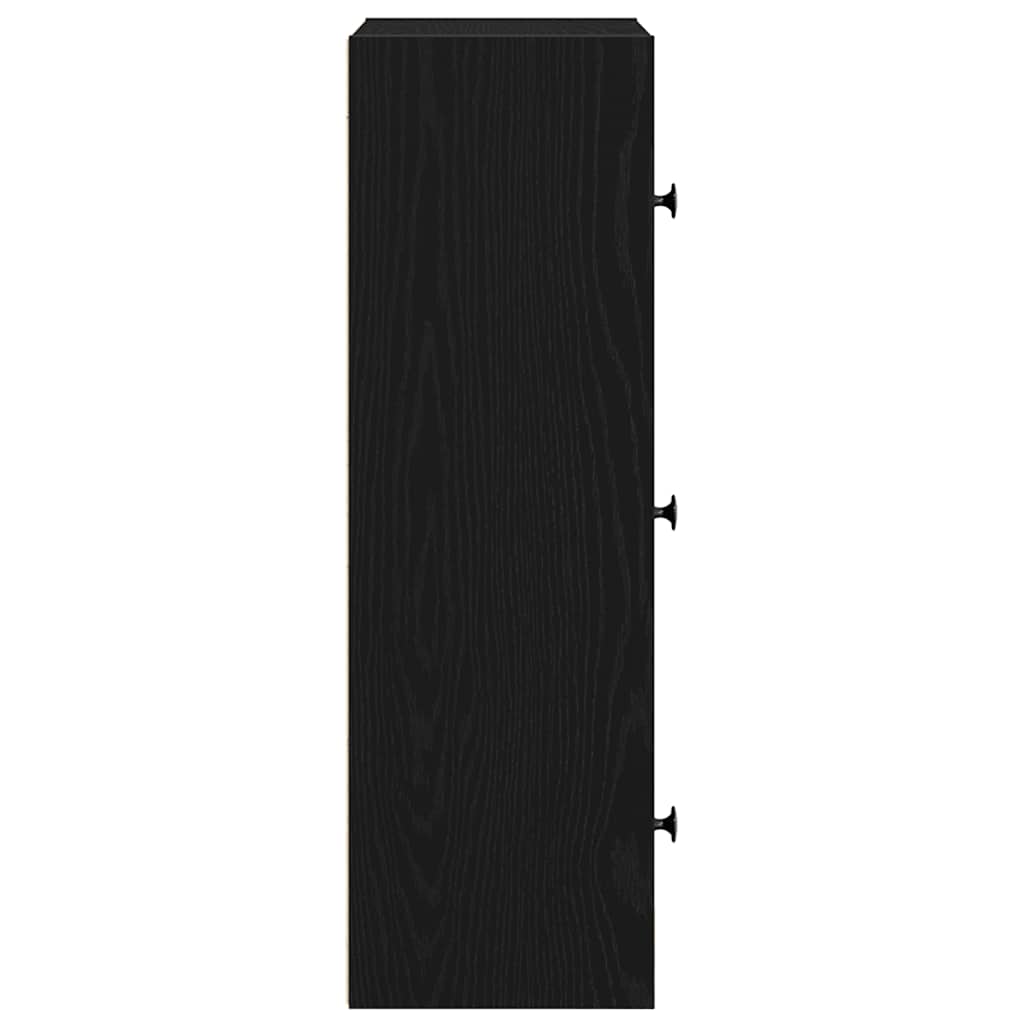 Bibliothèque chêne noir 40x24x77 cm bois d'ingénierie - XIOS
