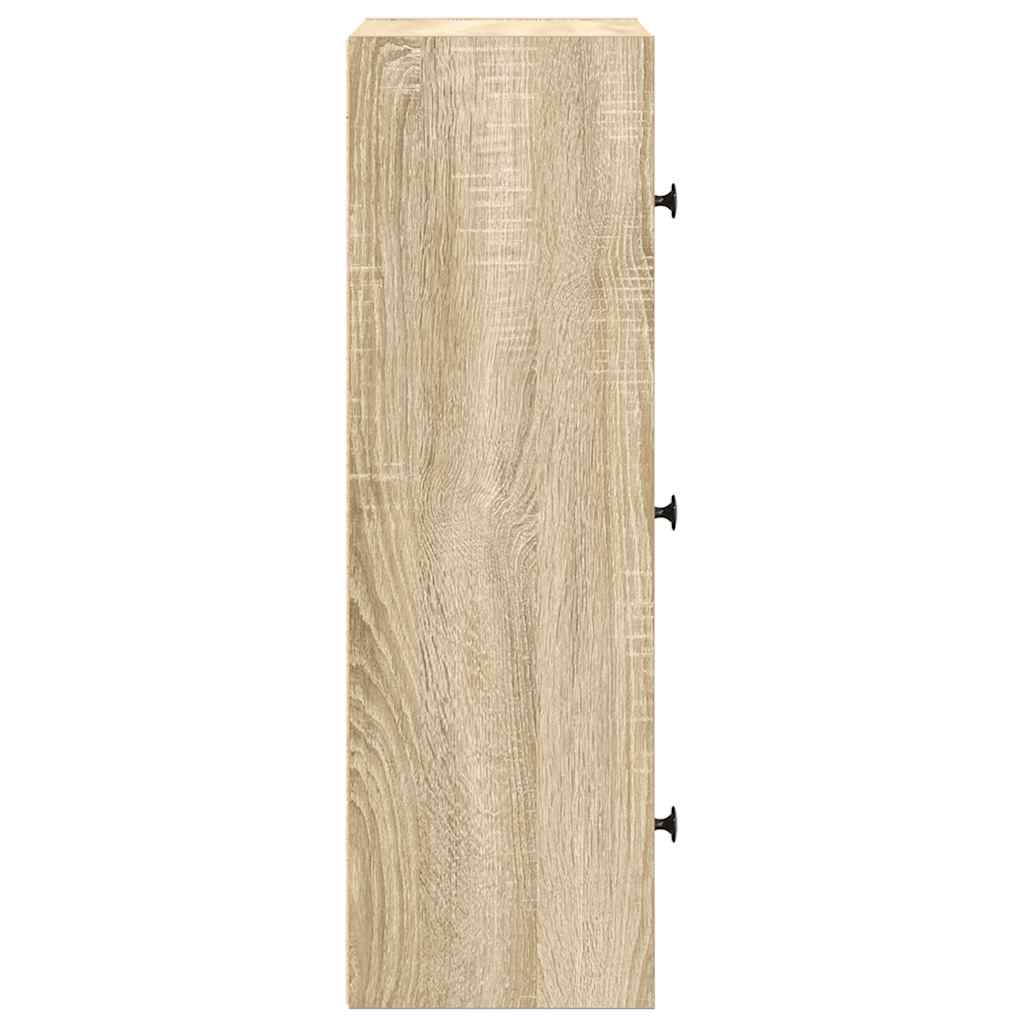 Bibliothèque chêne sonoma 40x24x77 cm bois d'ingénierie - XIOS