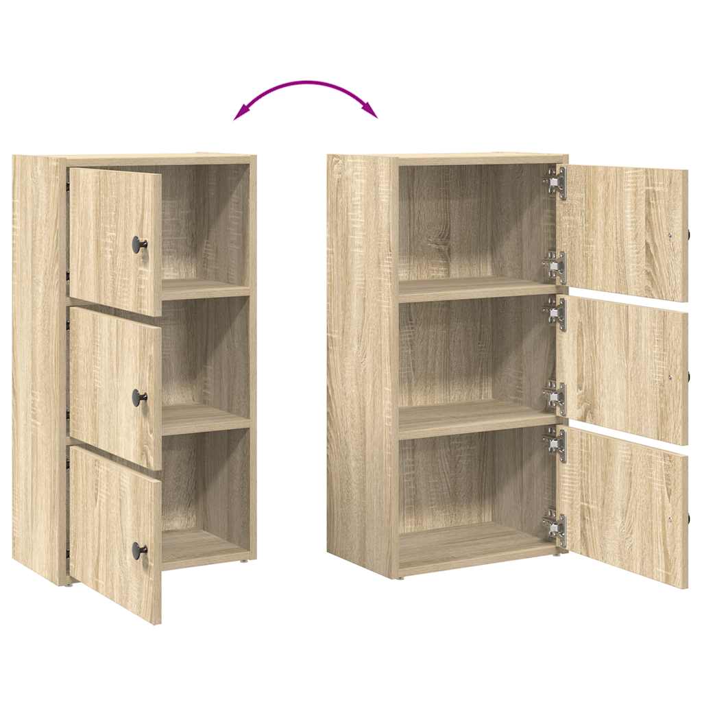 Bibliothèque chêne sonoma 40x24x77 cm bois d'ingénierie - XIOS