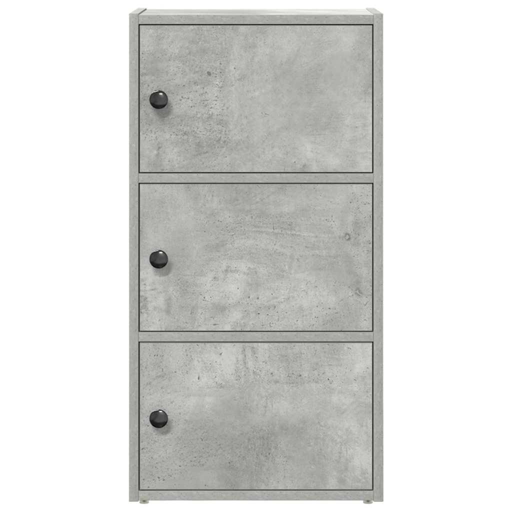 Bibliothèque gris béton 40x24x77 cm bois d'ingénierie - XIOS