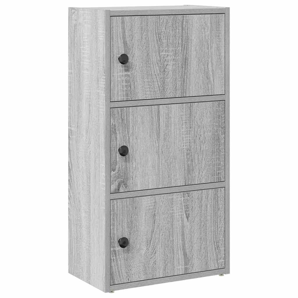 Bibliothèque sonoma gris 40x24x77 cm bois d'ingénierie - XIOS