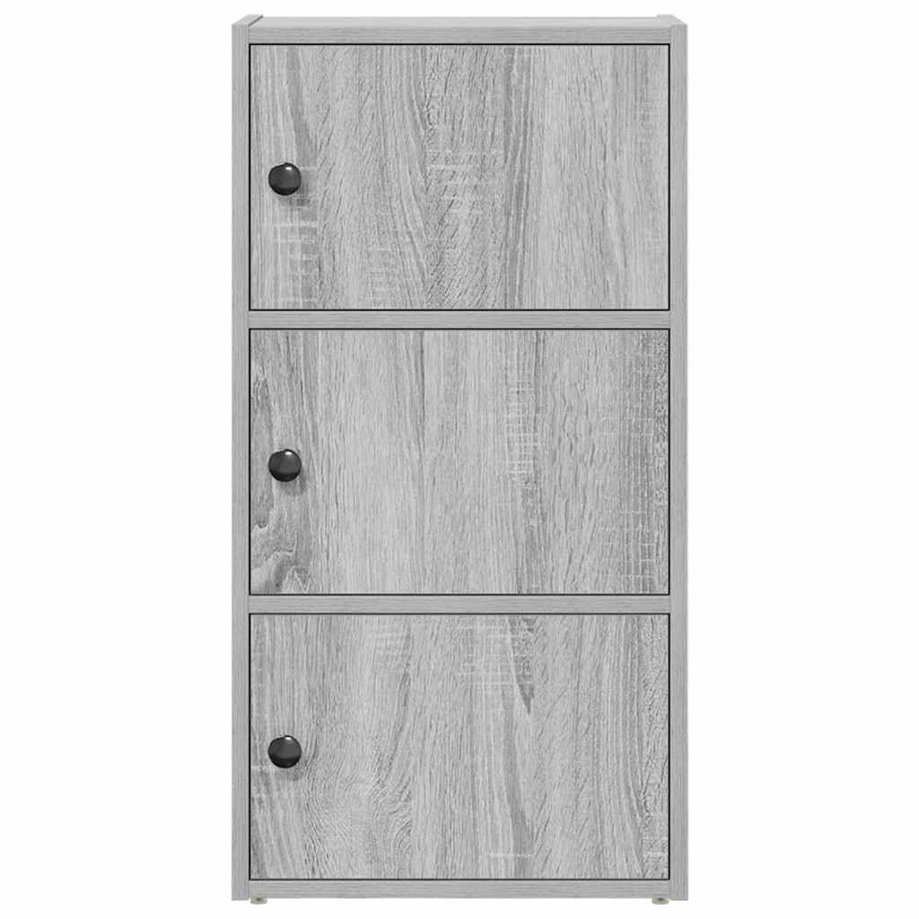 Bibliothèque sonoma gris 40x24x77 cm bois d'ingénierie - XIOS