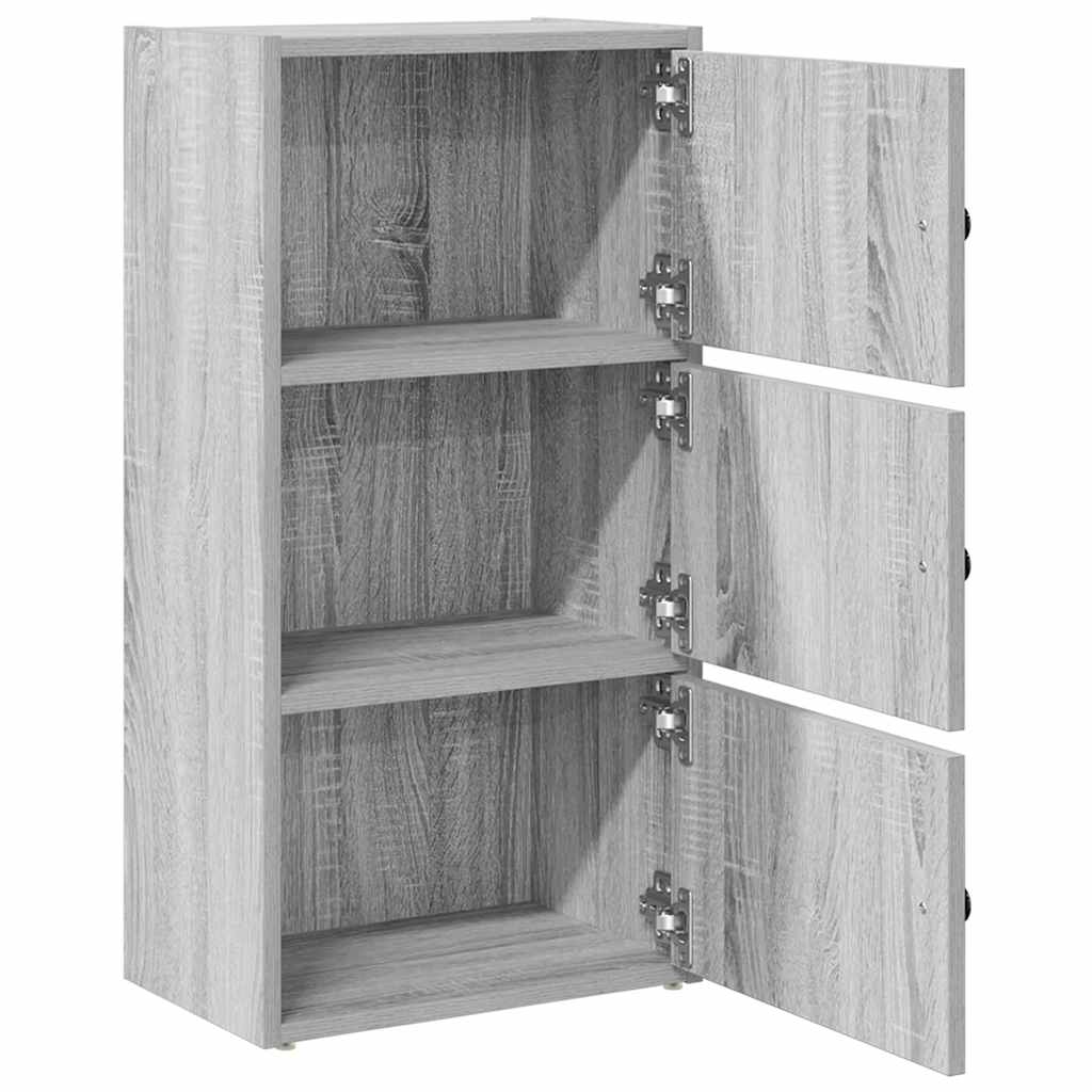 Bibliothèque sonoma gris 40x24x77 cm bois d'ingénierie - XIOS