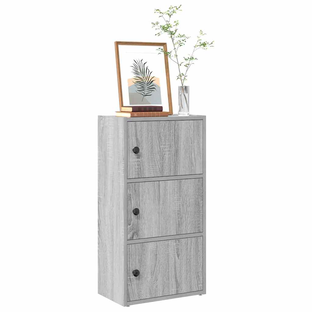 Bibliothèque sonoma gris 40x24x77 cm bois d'ingénierie - XIOS