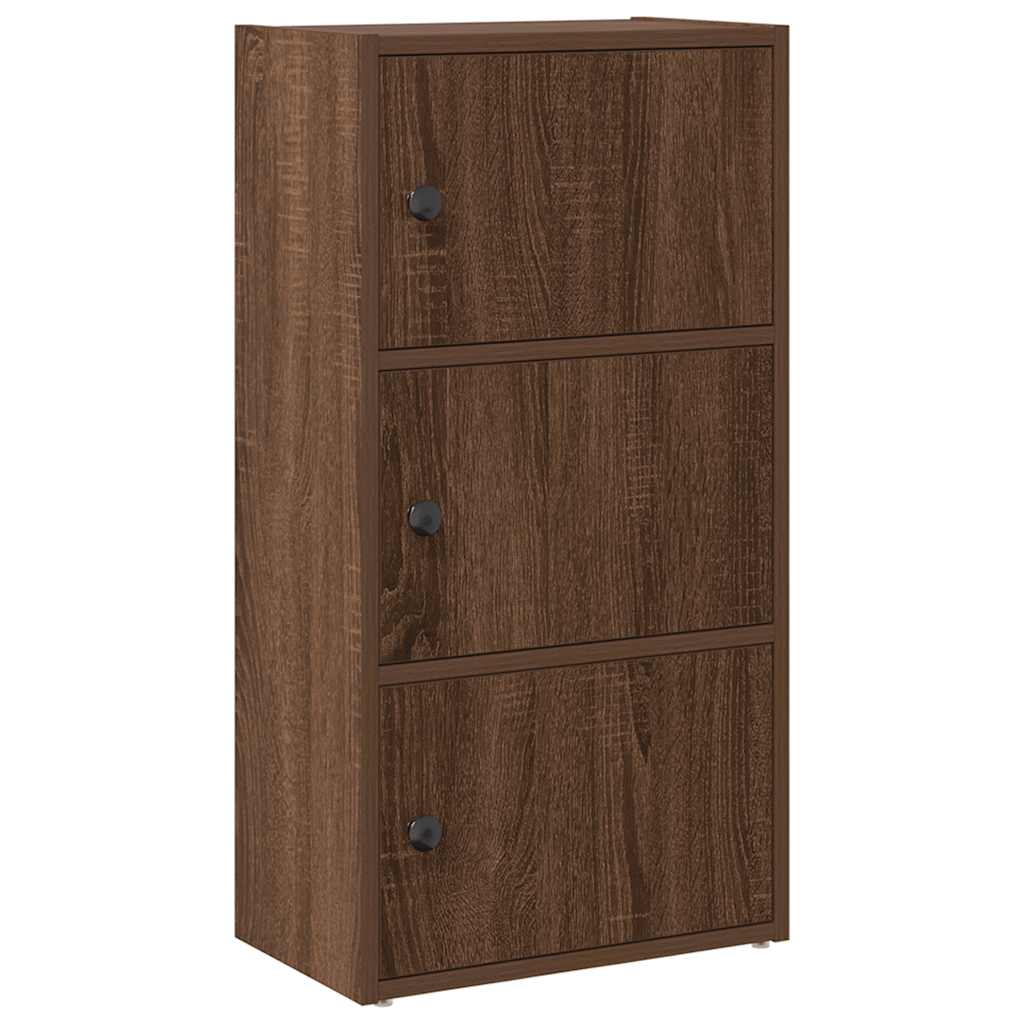 Bibliothèque chêne marron 40x24x77 cm bois d'ingénierie - XIOS