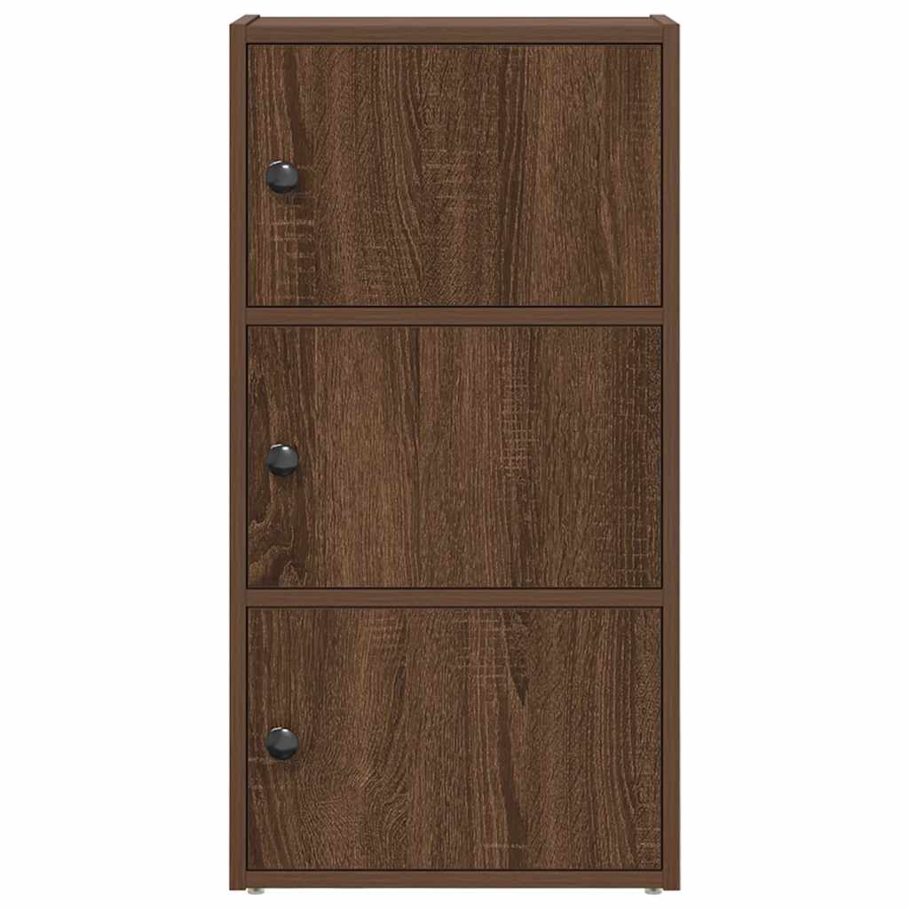 Bibliothèque chêne marron 40x24x77 cm bois d'ingénierie - XIOS