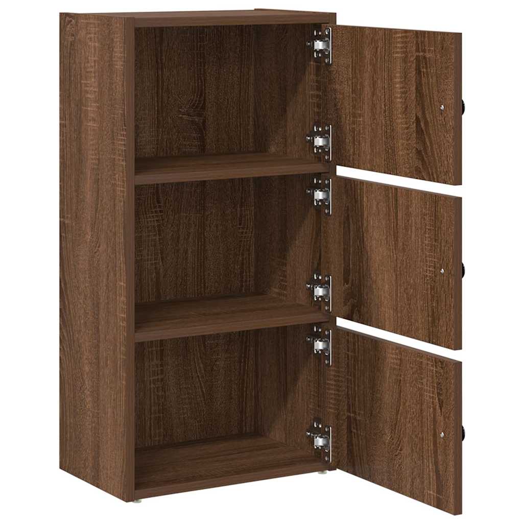 Bibliothèque chêne marron 40x24x77 cm bois d'ingénierie - XIOS