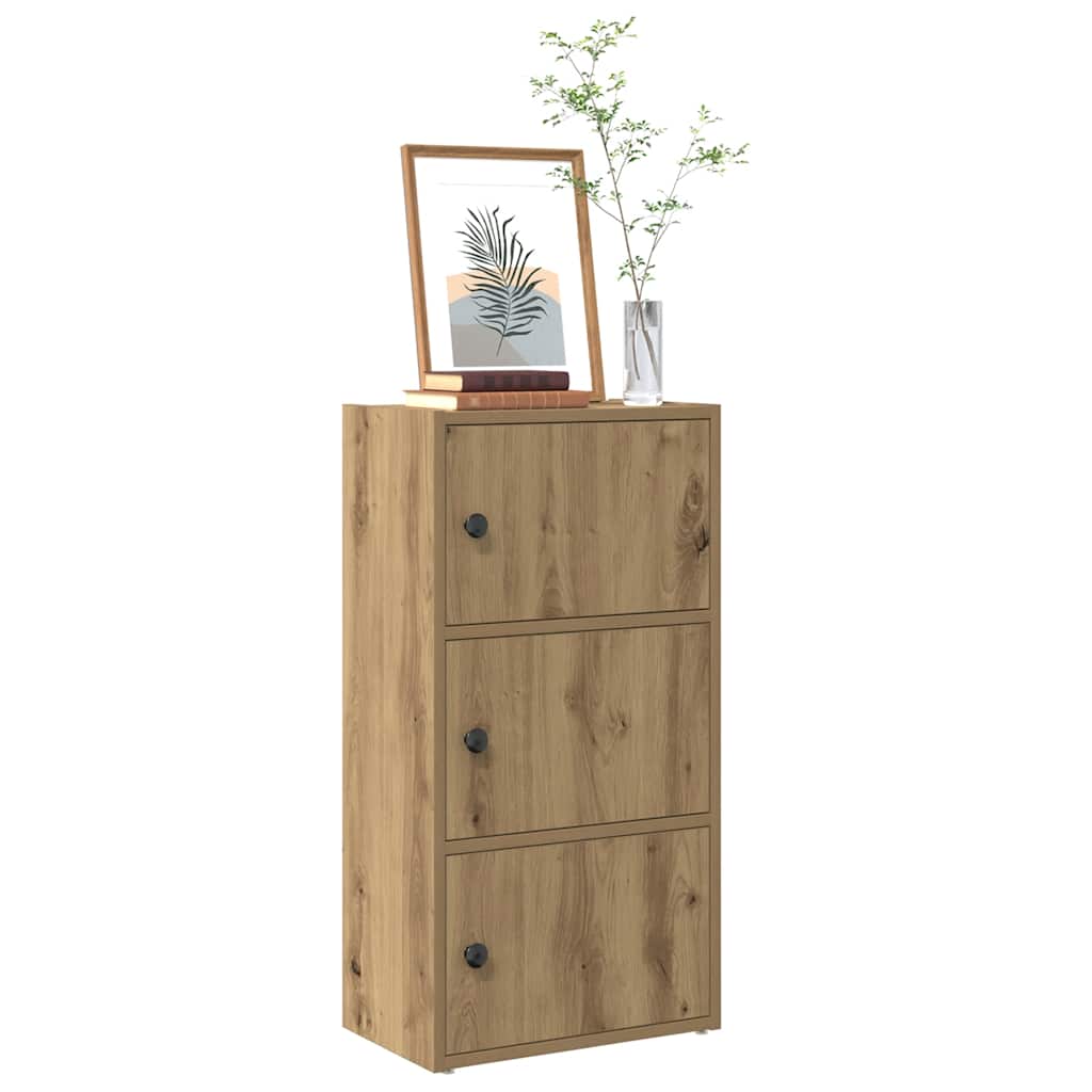 Bibliothèque chêne artisanal 40x24x77 cm bois d'ingénierie - XIOS