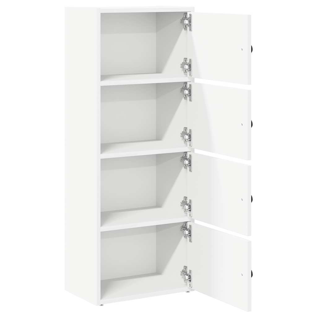 Bibliothèque blanc 40x24x102 cm bois d'ingénierie - XIOS