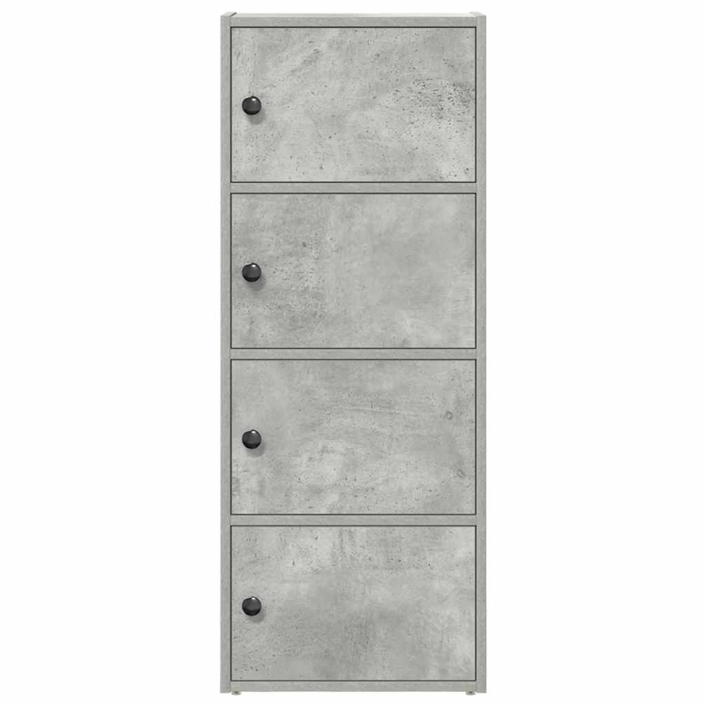 Bibliothèque gris béton 40x24x102 cm bois d'ingénierie - XIOS