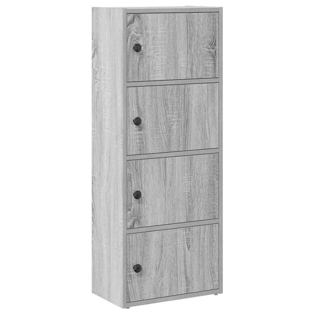 Bibliothèque sonoma gris 40x24x102 cm bois d'ingénierie - XIOS