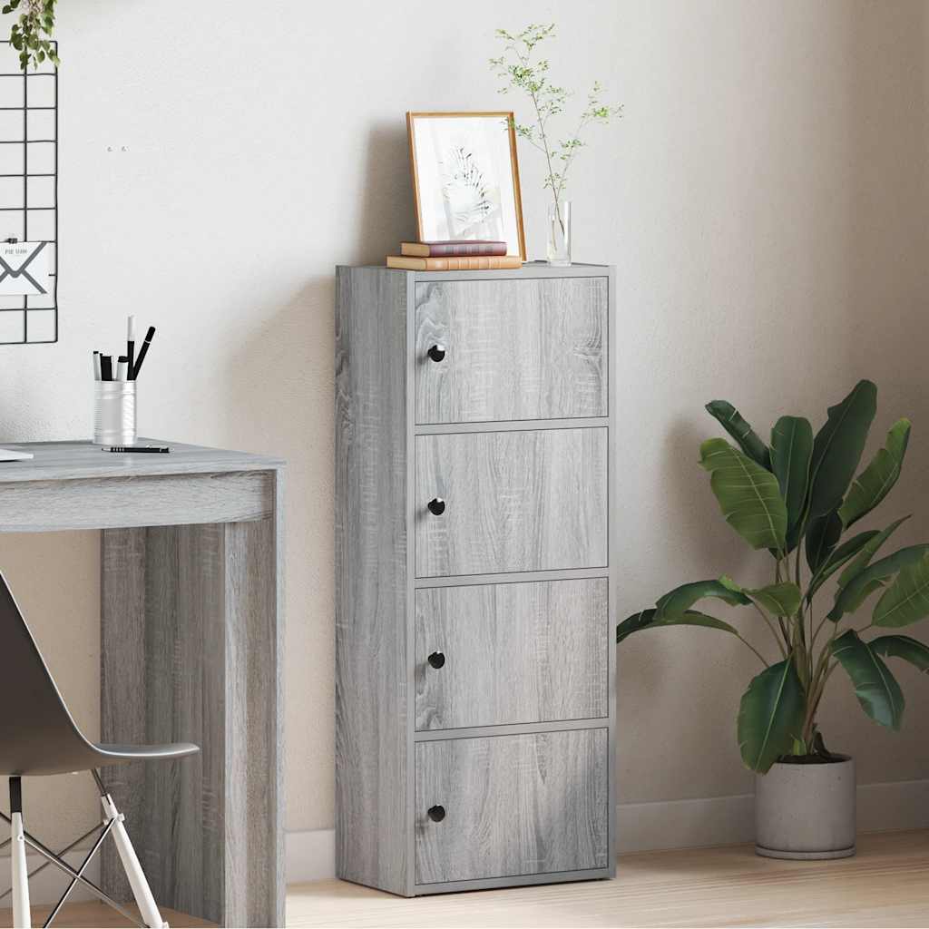 Bibliothèque sonoma gris 40x24x102 cm bois d'ingénierie - XIOS
