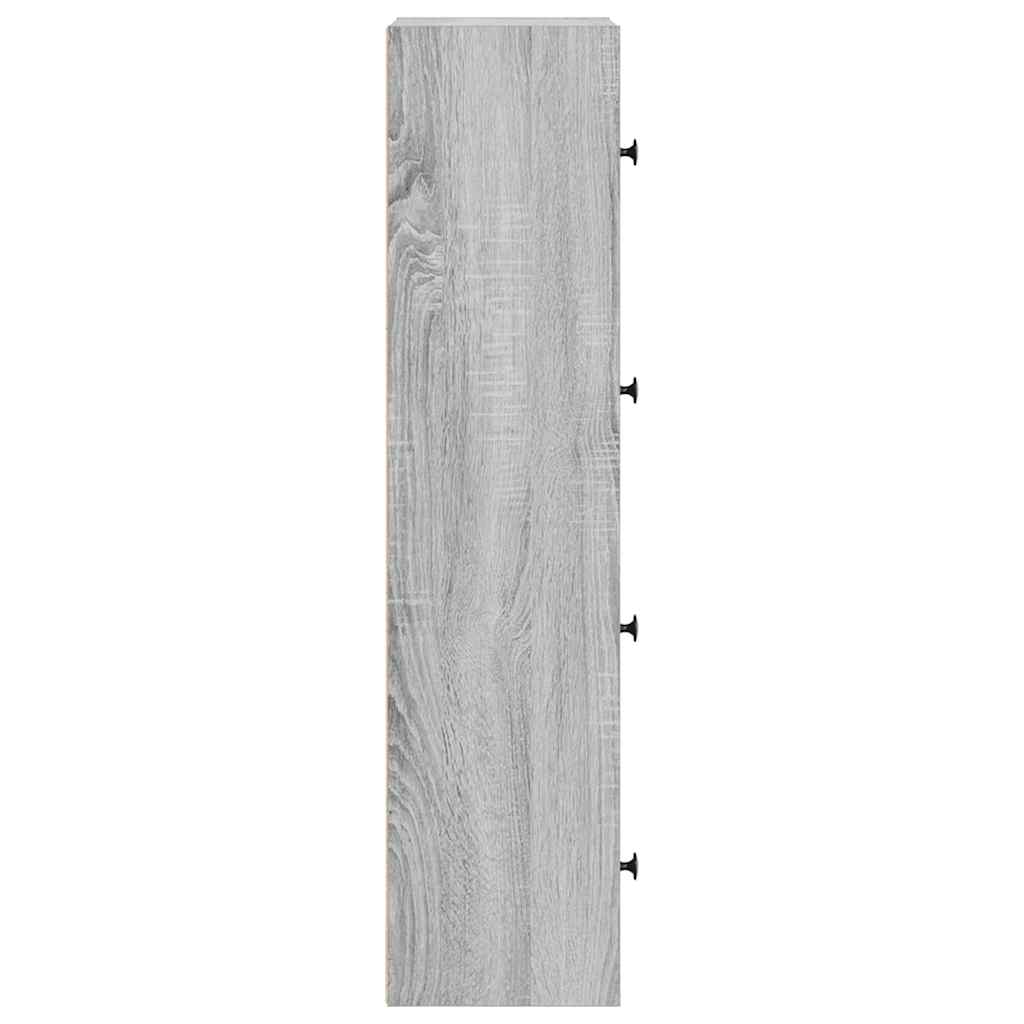 Bibliothèque sonoma gris 40x24x102 cm bois d'ingénierie - XIOS