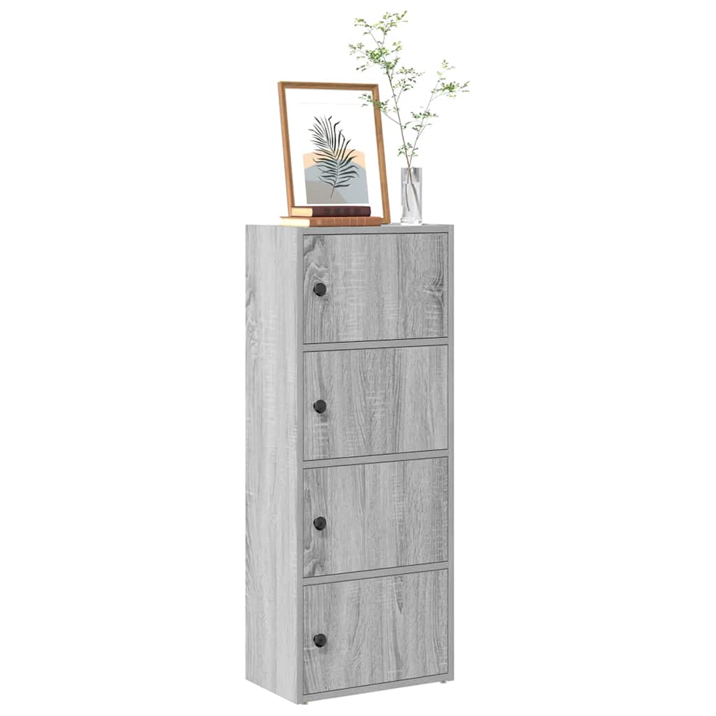 Bibliothèque sonoma gris 40x24x102 cm bois d'ingénierie - XIOS