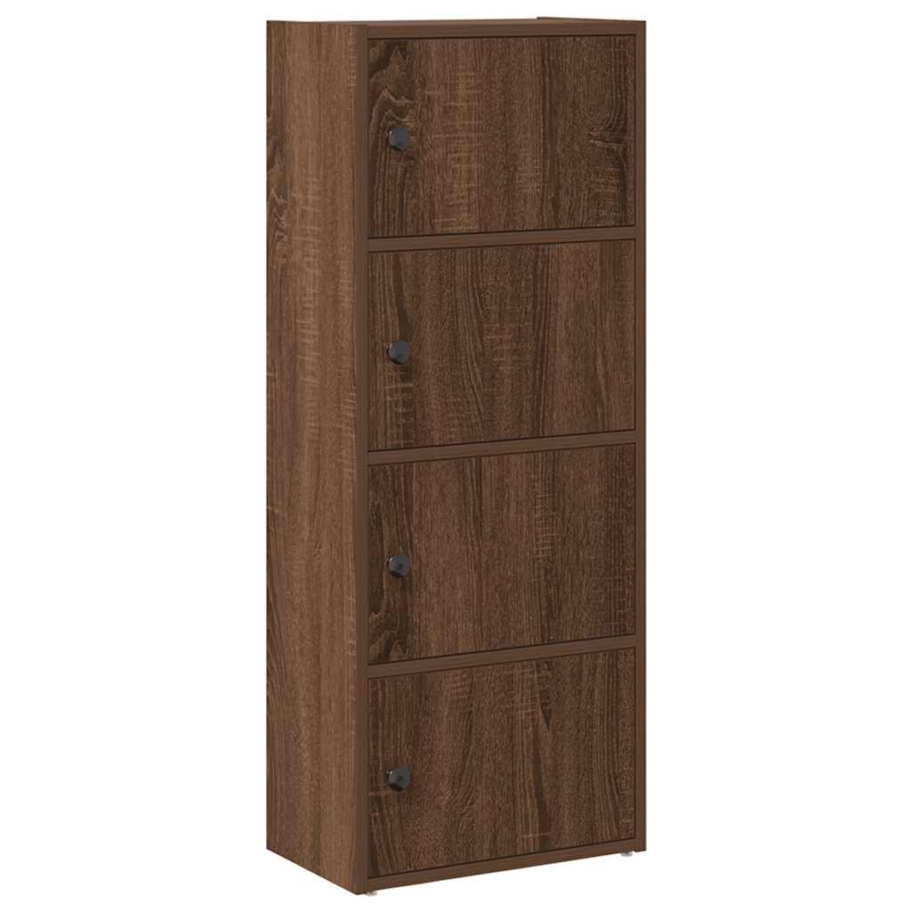 Bibliothèque chêne marron 40x24x102 cm bois d'ingénierie - XIOS