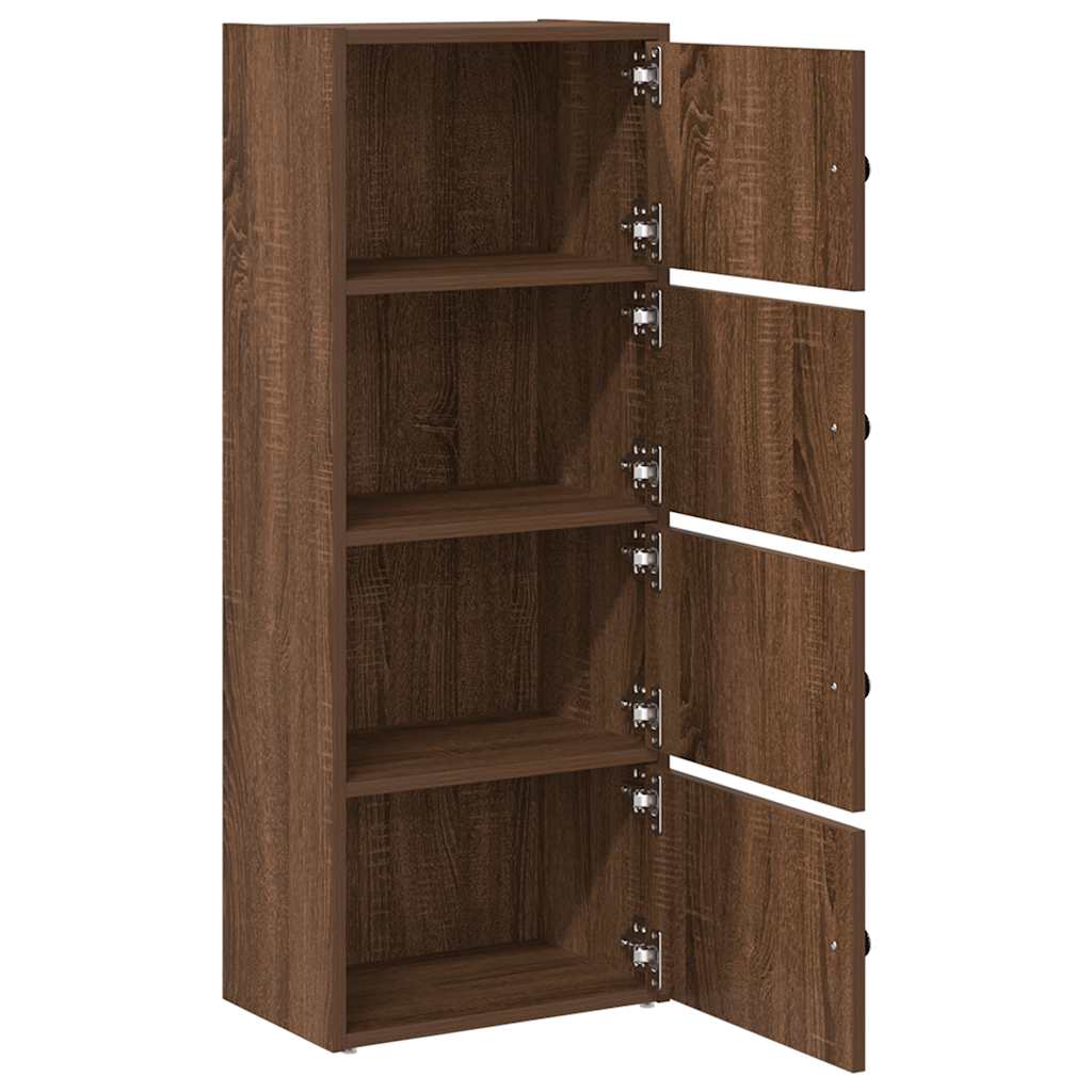 Bibliothèque chêne marron 40x24x102 cm bois d'ingénierie - XIOS