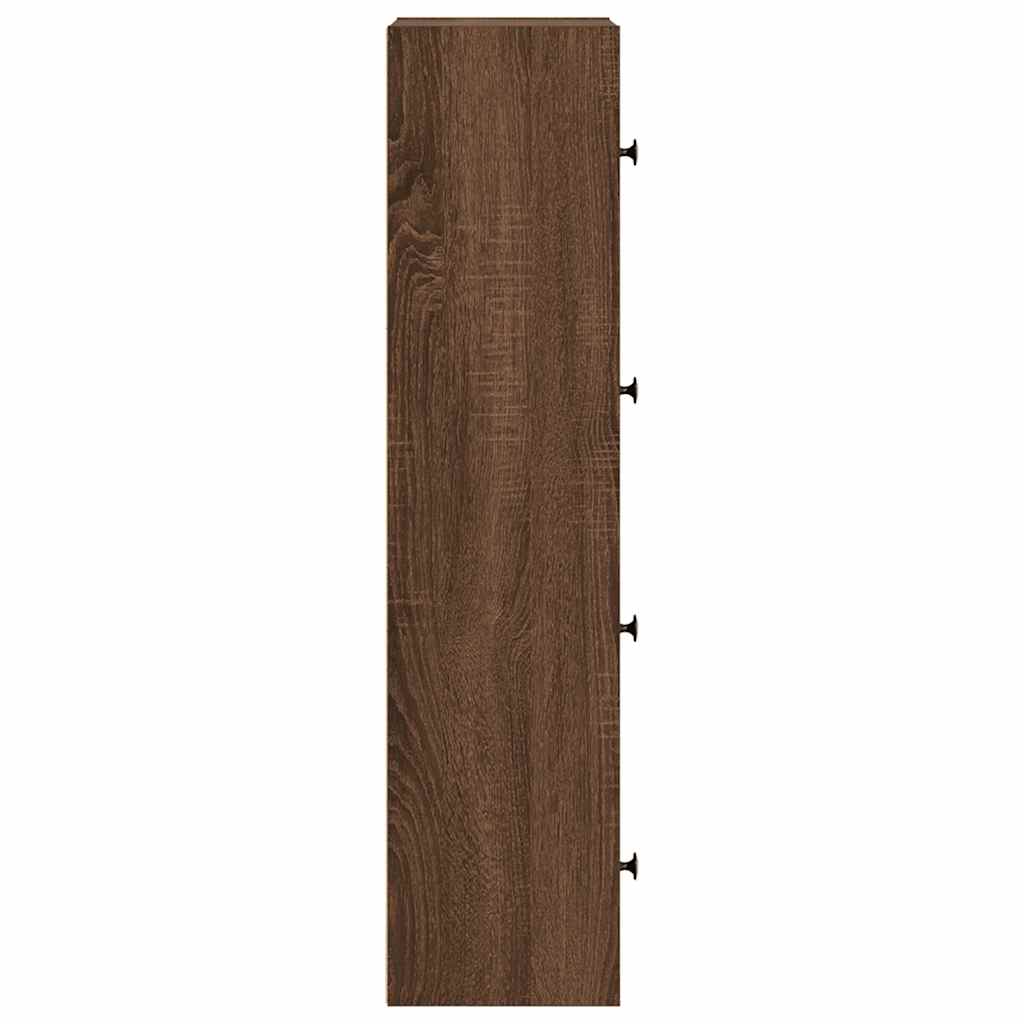 Bibliothèque chêne marron 40x24x102 cm bois d'ingénierie - XIOS